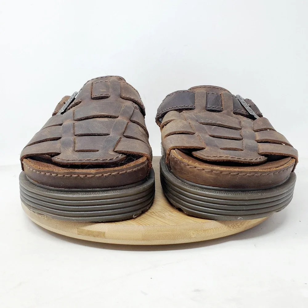 Skechers Jammers Sandals Mens 11 Fisherman Brown Chunky Platform 90s‎ Y2K Shoes
